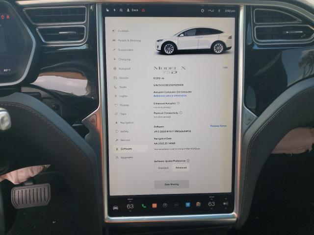 Photo 9 from auction – 2016 TESLA MODEL X with VIN 5YJXCBE23GF029418
