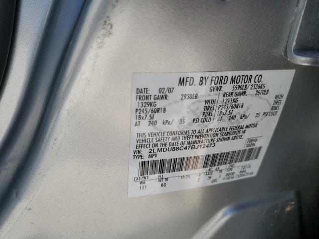 Photo 13 from auction – 2007 LINCOLN MKX with VIN 2LMDU88C47BJ12473