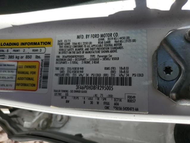 Photo 12 from auction – 2015 FORD FUSION SE with VIN 3FA6P0HD8FR295005