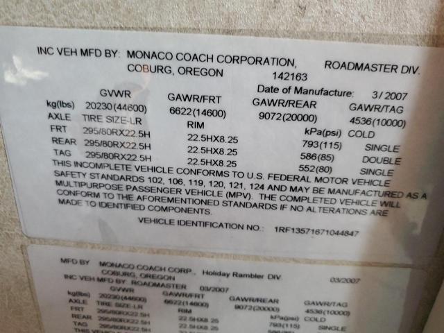 Photo 10 from auction – 2007 ROADMASTER RAIL MONOCOQUE with VIN 1RF13571671044847