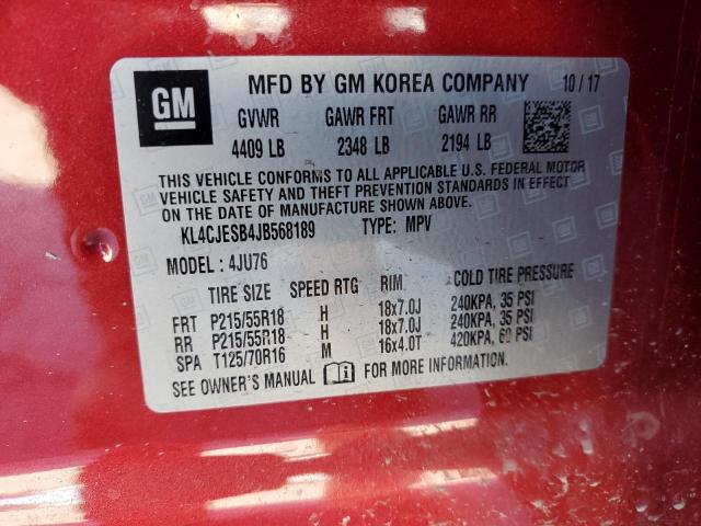 Photo 12 from auction – 2018 BUICK ENCORE PRE with VIN KL4CJESB4JB568189