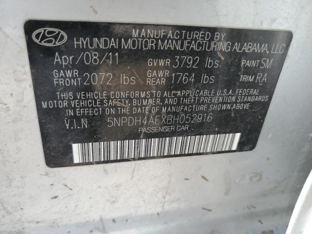 Photo 12 from auction – 2011 HYUNDAI ELANTRA GL with VIN 5NPDH4AEXBH052916