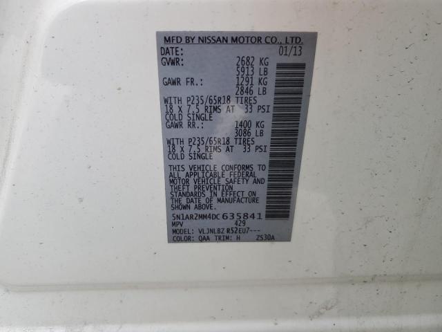 Photo 13 from auction – 2013 NISSAN PATHFINDER with VIN 5N1AR2MM4DC635841