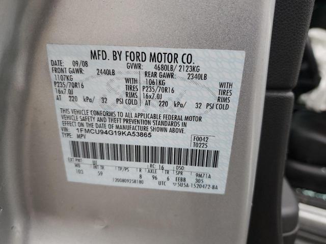 Photo 13 from auction – 2009 FORD ESCAPE with VIN 1FMCU94G19KA53865
