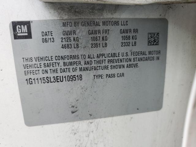 Photo 13 from auction – 2014 CHEVROLET IMPALA LT with VIN 1G1115SL3EU109518