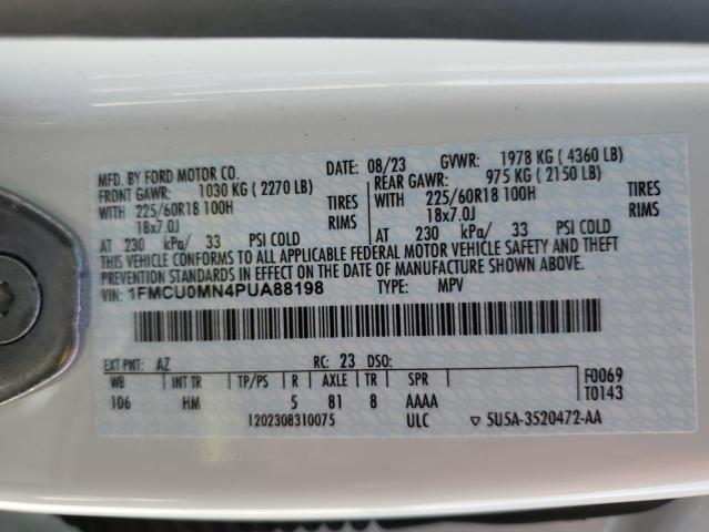 Photo 14 from auction – 2023 FORD ESCAPE ST with VIN 1FMCU0MN4PUA88198