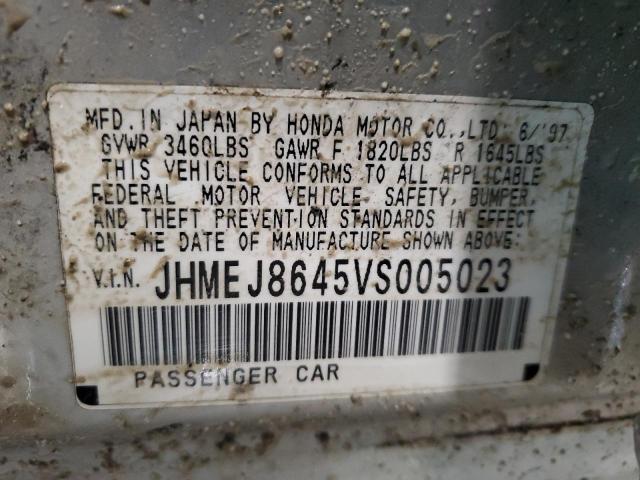 Photo 12 from auction – 1997 HONDA CIVIC EX with VIN JHMEJ8645VS005023