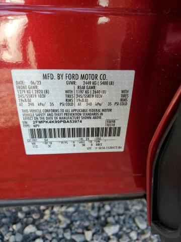 Photo 14 from auction – 2023 FORD EDGE TITAN with VIN 2FMPK4K99PBA53974
