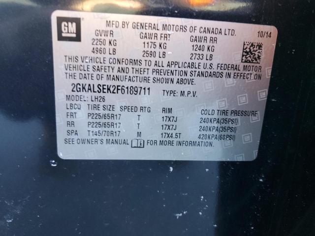 Photo 14 from auction – 2015 GMC TERRAIN SL with VIN 2GKALSEK2F6189711
