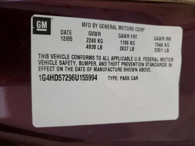 Photo 12 from auction – 2006 BUICK LUCERNE with VIN 1G4HD57296U155994