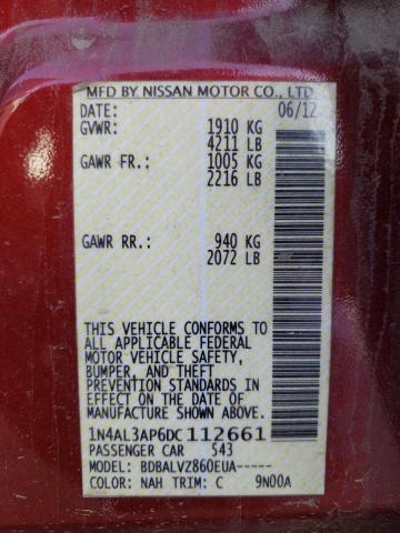 Photo 13 from auction – 2013 NISSAN ALTIMA 2.5 with VIN 1N4AL3AP6DC112661