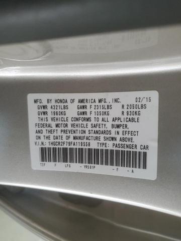 Photo 13 from auction – 2015 HONDA ACCORD EX with VIN 1HGCR2F79FA119558