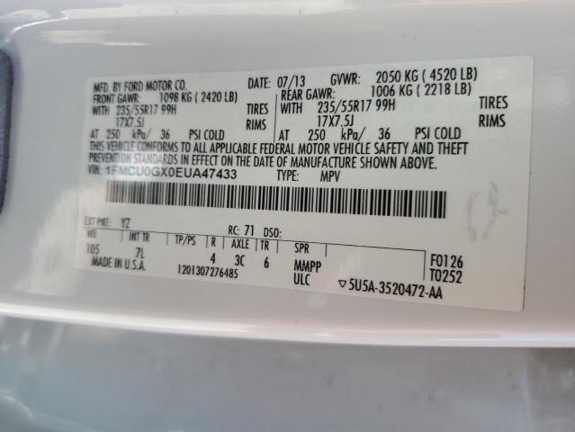 Photo 13 from auction – 2014 FORD ESCAPE SE with VIN 1FMCU0GX0EUA47433