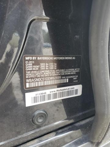 Photo 12 from auction – 2013 BMW 550I with VIN WBASN0C51DDW92699