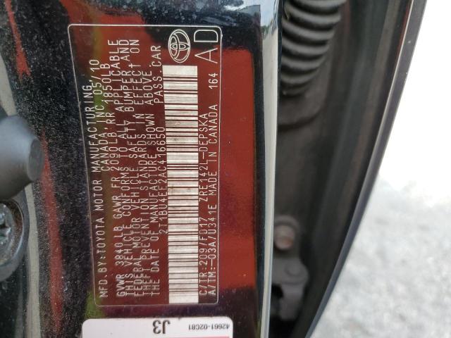 Photo 12 from auction – 2010 TOYOTA COROLLA BA with VIN 2T1BU4EE2AC416650