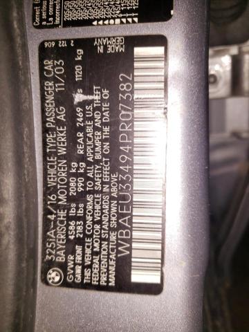 Фото 12 с аукциона – 2004 BMW 325 XI с VIN WBAEU33494PR07382