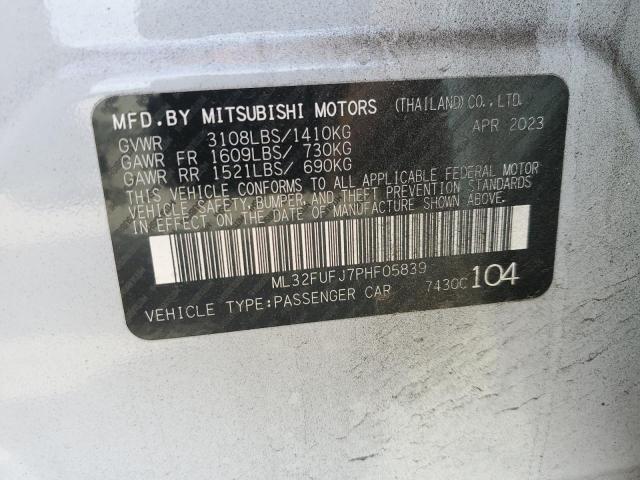 Photo 12 from auction – 2023 MITSUBISHI MIRAGE G4 with VIN ML32FUFJ7PHF05839