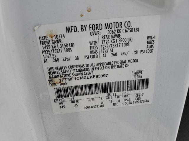 Photo 12 from auction – 2014 FORD F150 with VIN 1FTMF1CMXEKF95097