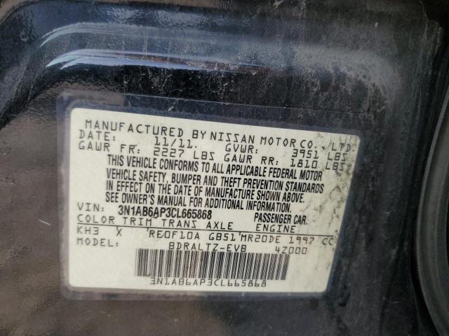 Photo 12 from auction – 2012 NISSAN SENTRA 2.0 with VIN 3N1AB6AP3CL665868