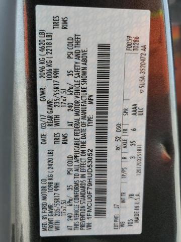 Photo 14 from auction – 2017 FORD ESCAPE S with VIN 1FMCU0F79HUD53052
