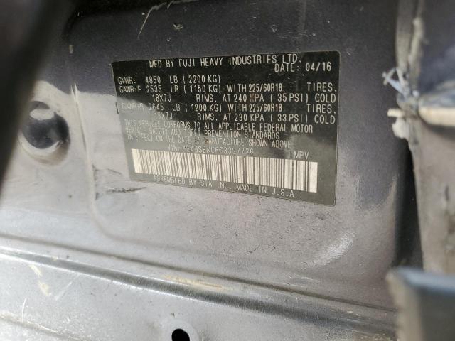 Photo 13 from auction – 2016 SUBARU OUTBACK 3. with VIN 4S4BSENC6G3327736
