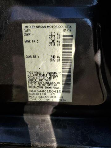 Photo 12 from auction – 2015 NISSAN ALTIMA 2.5 with VIN 1N4AL3AP4FC100415