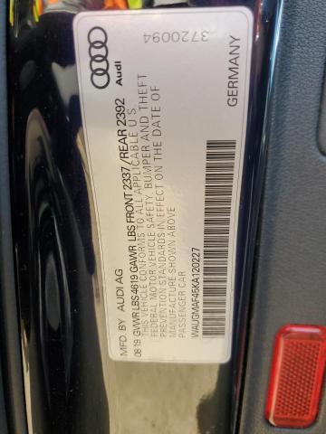 Photo 12 from auction – 2019 AUDI A4 PREMIUM with VIN WAUGMAF45KA120227
