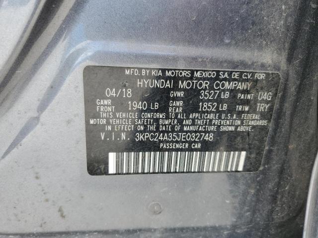 Photo 12 from auction – 2018 HYUNDAI ACCENT SE with VIN 3KPC24A35JE032748