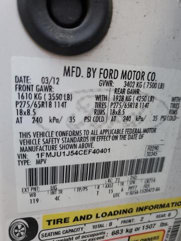 Foto 13 de la subasta – 2012 FORD EXPEDITION con VIN 1FMJU1J54CEF40401