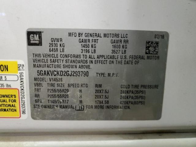 Photo 14 from auction – 2016 BUICK ENCLAVE with VIN 5GAKVCKD2GJ293790