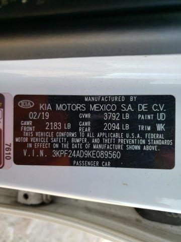 Photo 12 from auction – 2019 KIA FORTE FE with VIN 3KPF24AD9KE089560