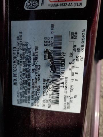 Photo 12 from auction – 2012 LINCOLN MKZ with VIN 3LNHL2GC1CR838799