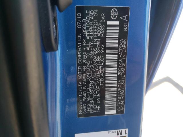 Photo 12 from auction – 2010 TOYOTA COROLLA BA with VIN JTDBU4EE7AJ071992