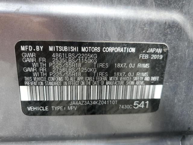 Photo 14 from auction – 2019 MITSUBISHI OUTLANDER with VIN JA4AZ3A34KZ041101