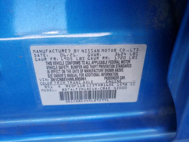 Photo 12 from auction – 2021 NISSAN VERSA SV with VIN 3N1CN8EV4ML895991