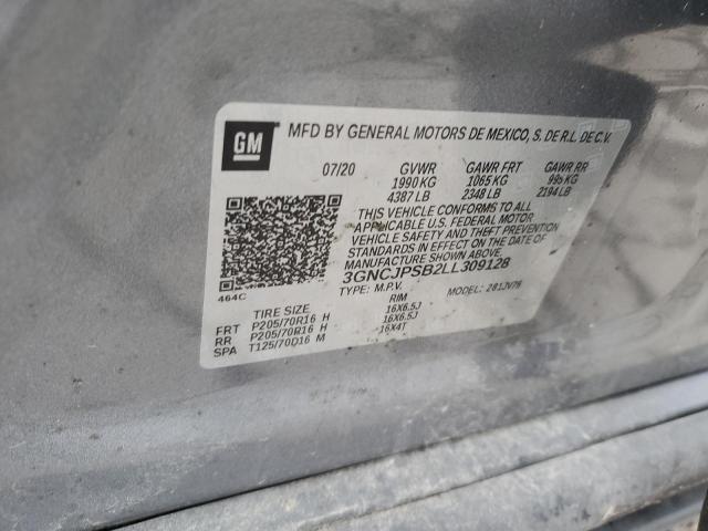 Photo 12 from auction – 2020 CHEVROLET TRAX 1LT with VIN 3GNCJPSB2LL309128