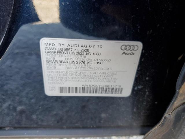Photo 13 from auction – 2011 AUDI Q5 PREMIUM with VIN WA1DKAFP3BA015718