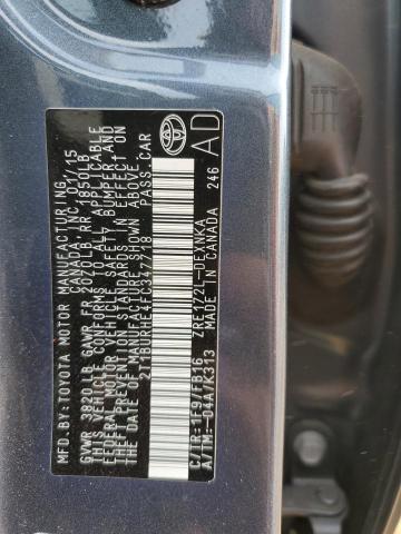Photo 13 from auction – 2015 TOYOTA COROLLA L with VIN 2T1BURHE4FC347718