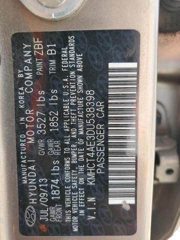 Photo 12 from auction – 2013 HYUNDAI ACCENT GLS with VIN KMHCT4AE3DU538398