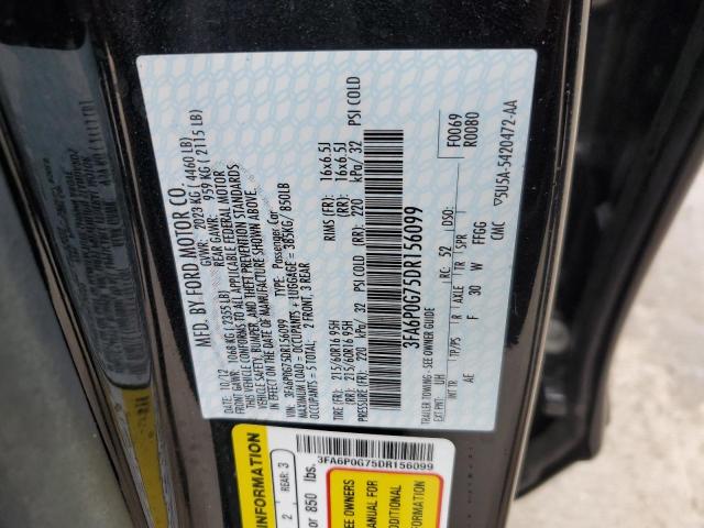 Photo 12 from auction – 2013 FORD FUSION S with VIN 3FA6P0G75DR156099