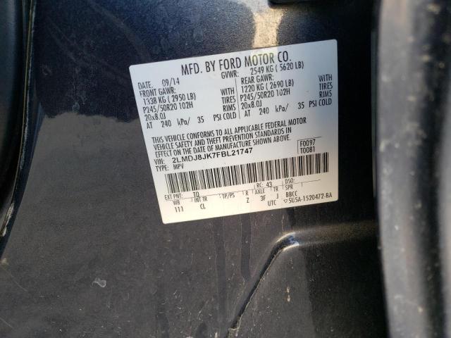Photo 12 from auction – 2015 LINCOLN MKX with VIN 2LMDJ8JK7FBL21747