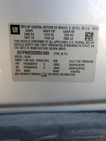 Photo 13 from auction – 2013 CADILLAC SRX with VIN 3GYFNAE32DS531889