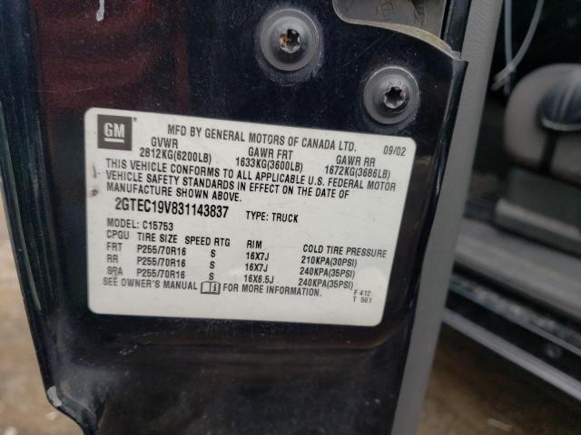 Photo 12 from auction – 2003 GMC NEW SIERRA with VIN 2GTEC19V831143837
