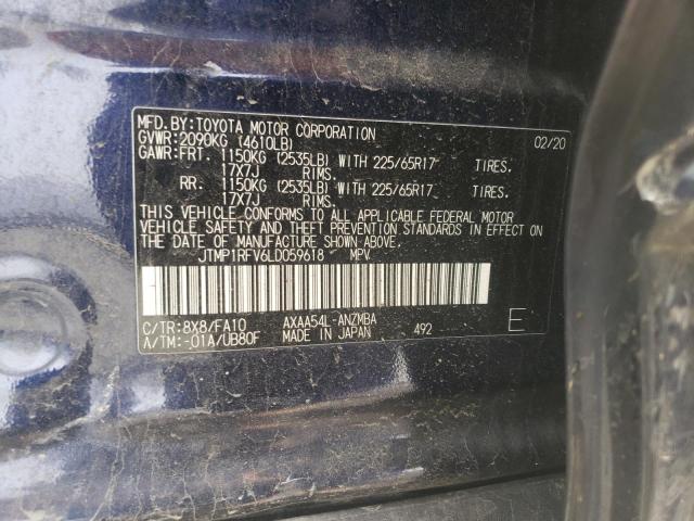 Photo 13 from auction – 2020 TOYOTA RAV4 XLE with VIN JTMP1RFV6LD059618