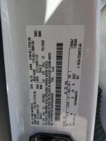 Photo 12 from auction – 2018 FORD F150 SUPER with VIN 1FTFW1E15JFD24432