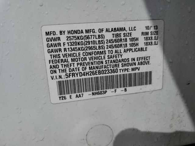 Photo 14 from auction – 2014 ACURA MDX with VIN 5FRYD4H26EB023360