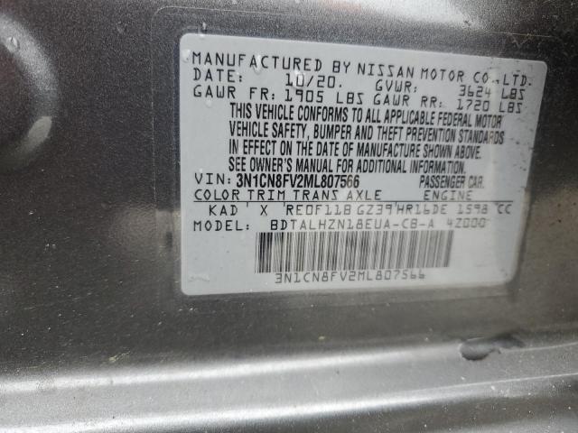 Photo 12 from auction – 2021 NISSAN VERSA SR with VIN 3N1CN8FV2ML807566