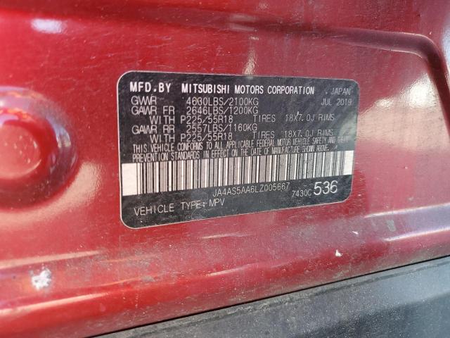 Photo 13 from auction – 2020 MITSUBISHI ECLIPSE CR with VIN JA4AS5AA6LZ005667