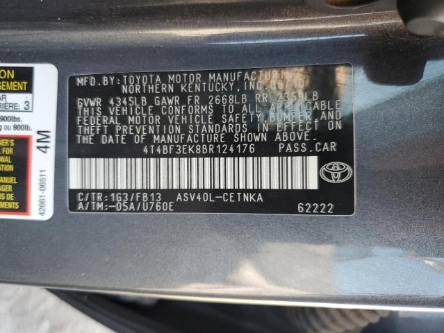 Photo 13 from auction – 2011 TOYOTA CAMRY BASE with VIN 4T4BF3EK8BR124176