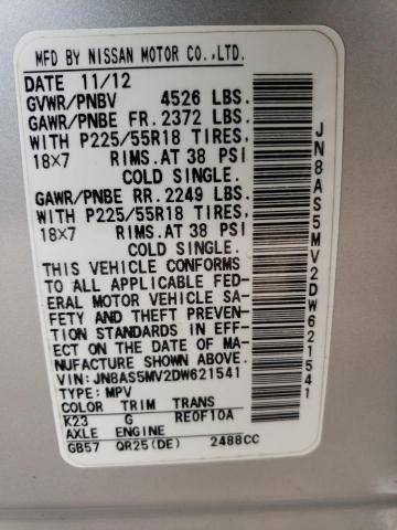 Photo 14 from auction – 2013 NISSAN ROGUE S with VIN JN8AS5MV2DW621541